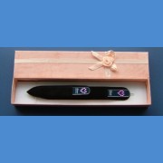 BOHEMIA dárková sada skleněných pilníků Swarovski 2SW vzor srdíčka 